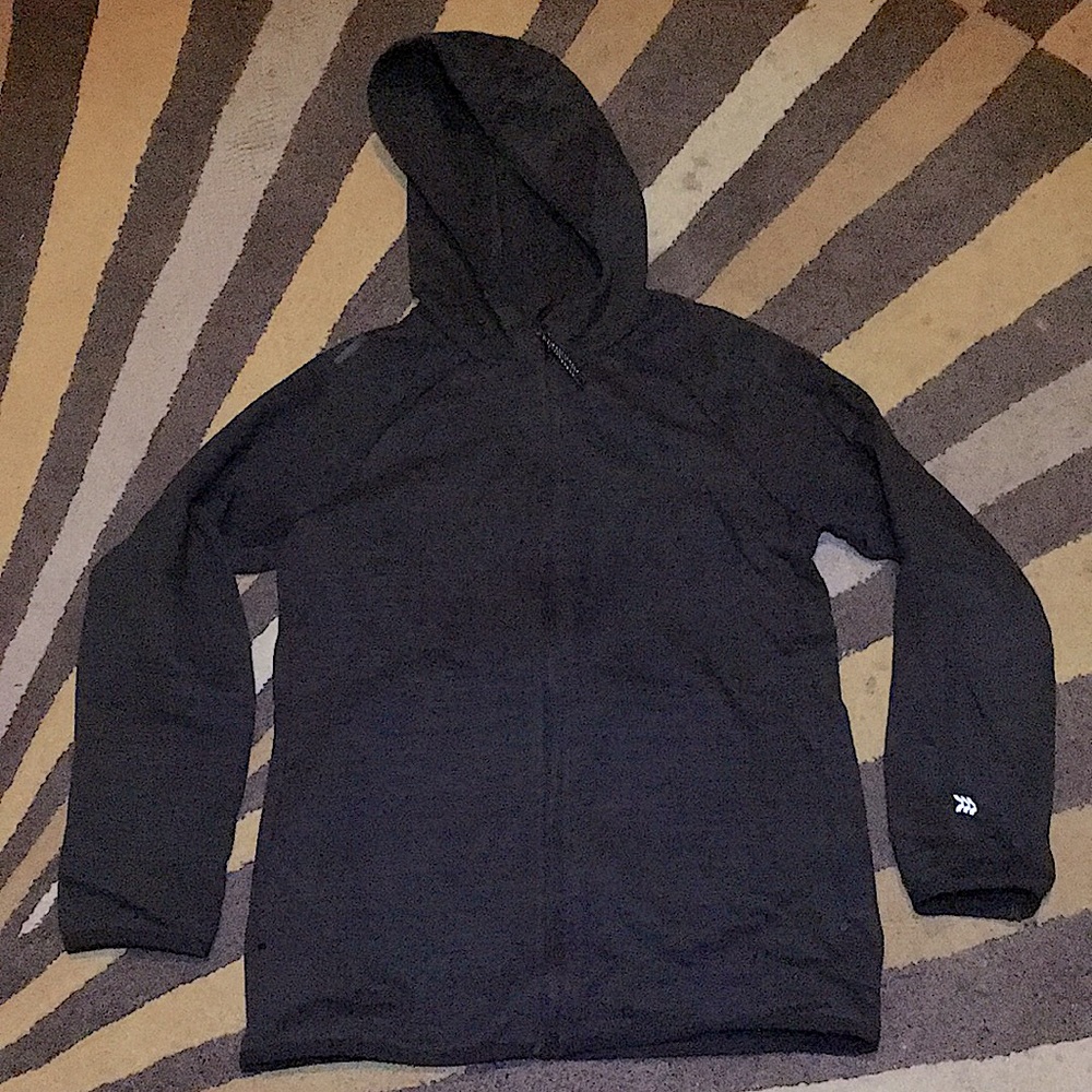 All In Motion Boys Medium (8-10) Black Hooded Track Jacket